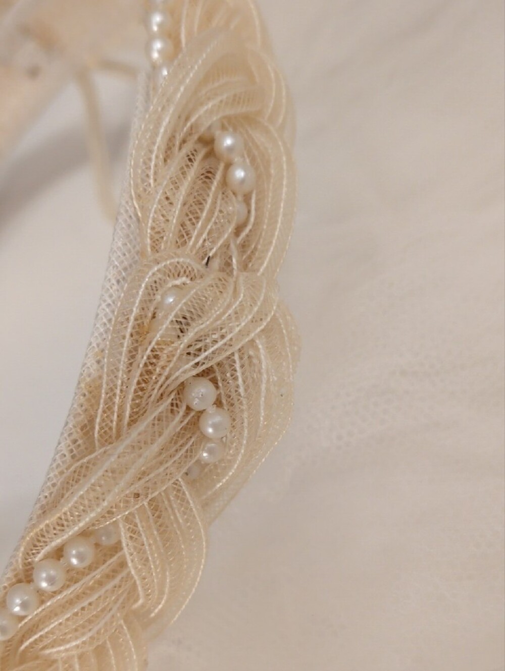 Vintage Bridal Veil And Lace Pouch Purse Wedding Accessories 70s - 80s - Picture 5 of 9